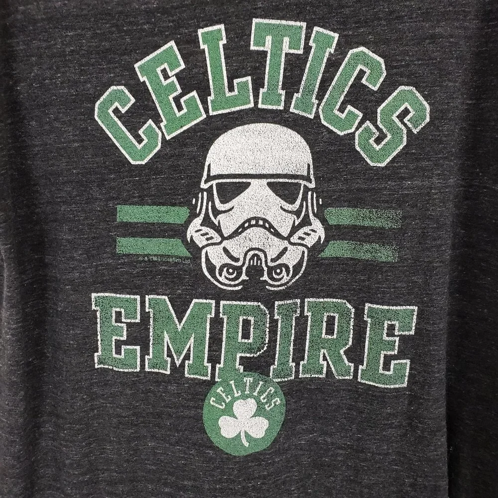 Boston Celtics Men's Gray Tee Shirt Sz L - Picture 2 of 4